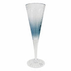TAÇA DE CHAMPANHE EM ACRÍLICO PRISMA AZUL