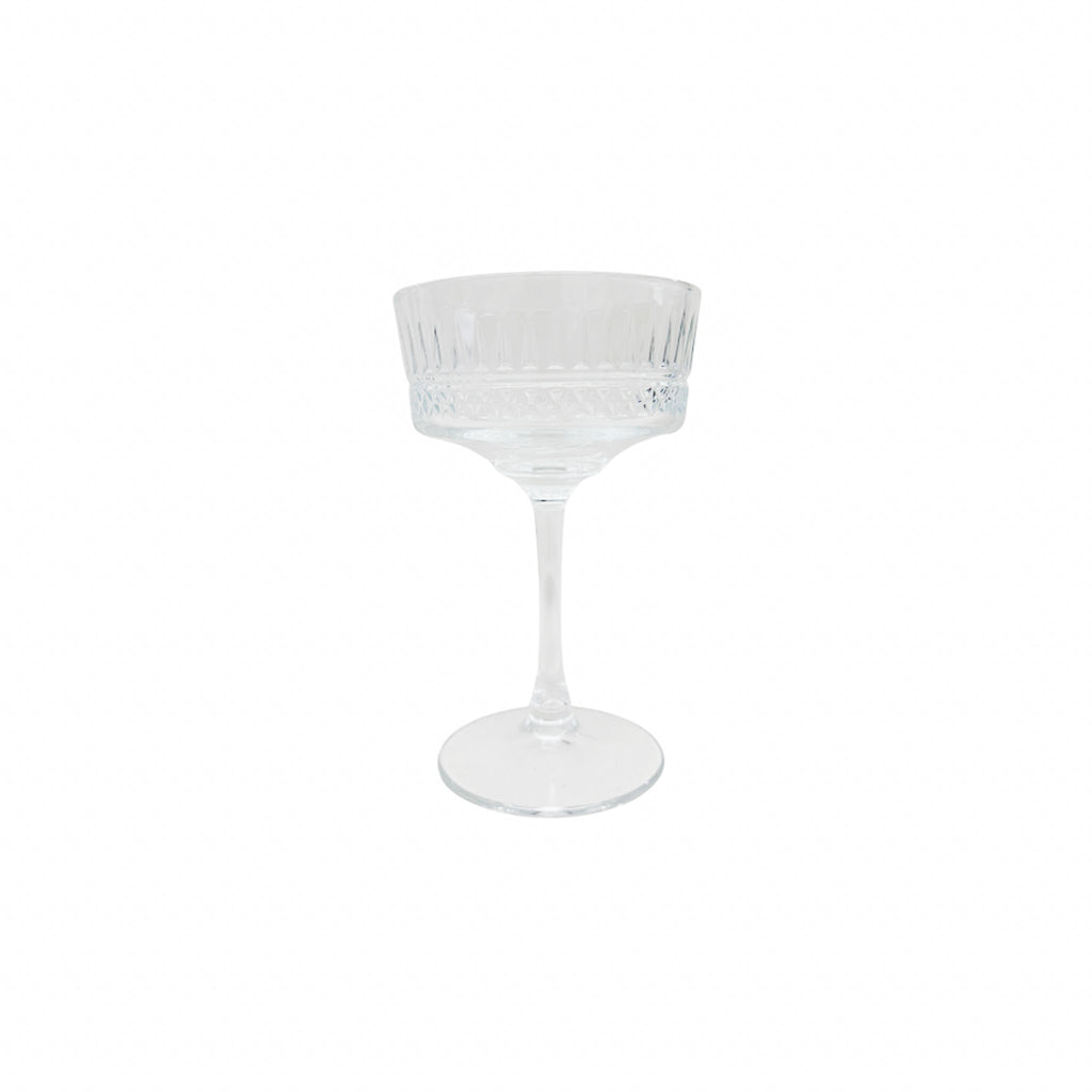 TAÇA DE CHAMPANHE EM VIDRO LAPIDADO JAZZ 260ML