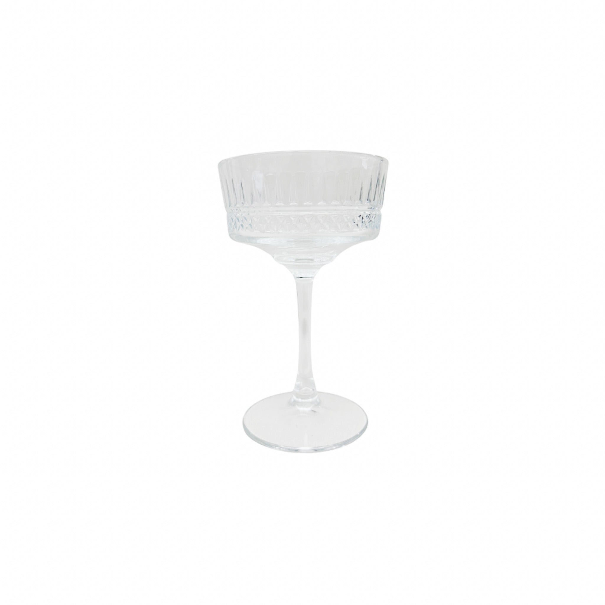 TAÇA DE CHAMPANHE EM VIDRO LAPIDADO JAZZ 260ML