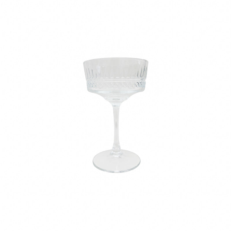 TAÇA DE CHAMPANHE EM VIDRO LAPIDADO JAZZ 260ML