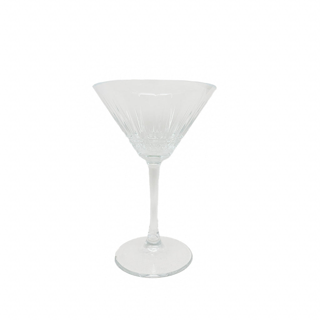 TAÇA DE MARTINI EM VIDRO LAPIDADO JAZZ 220ML