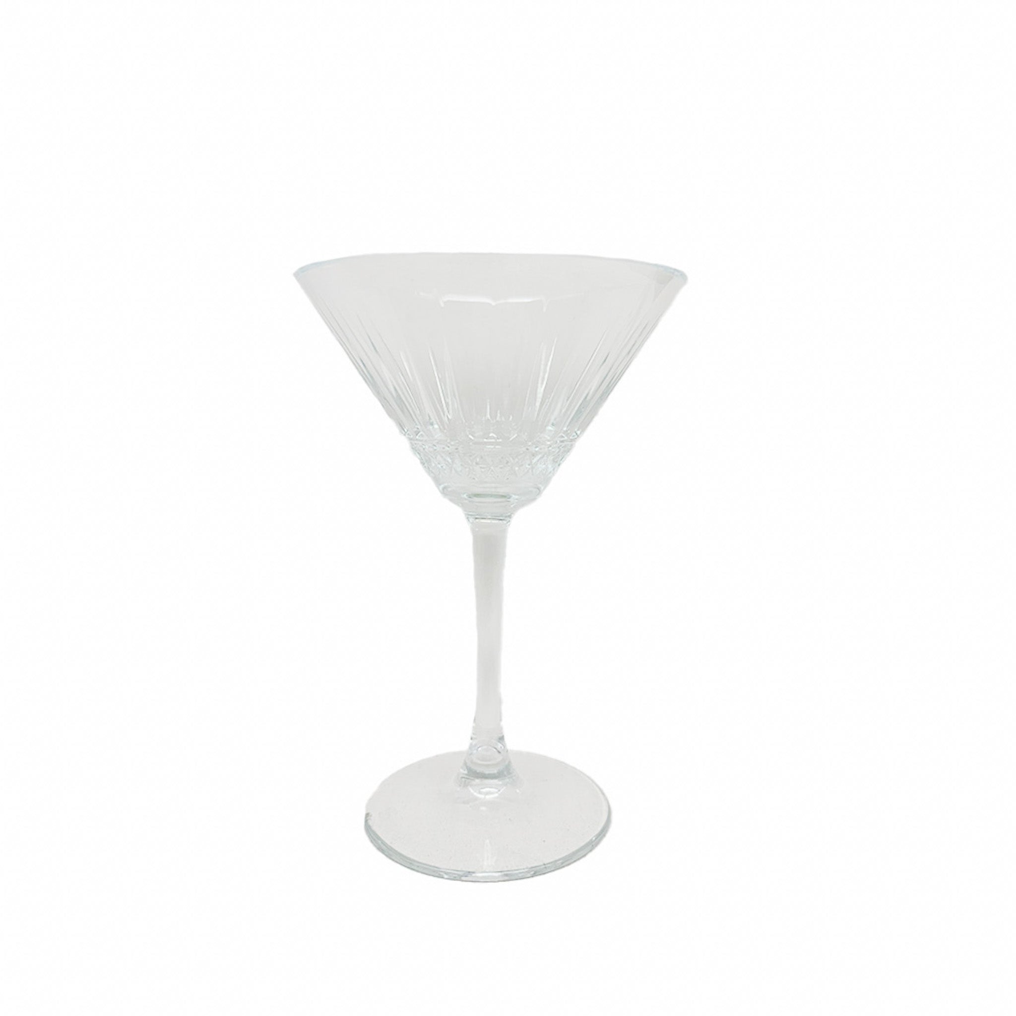 TAÇA DE MARTINI EM VIDRO LAPIDADO JAZZ  220ML