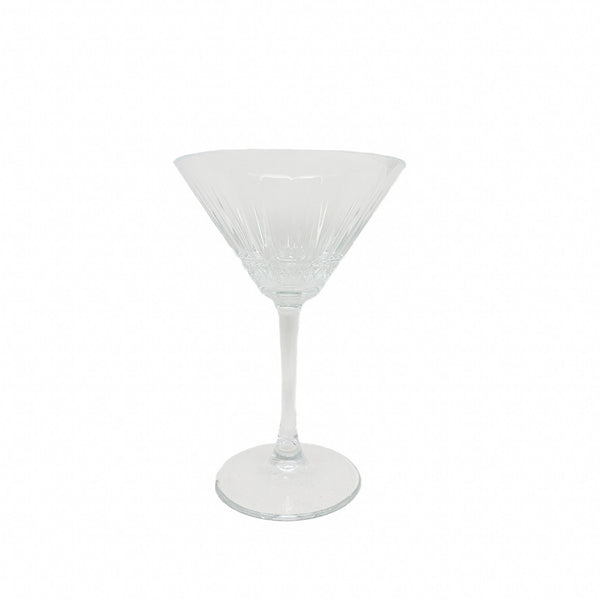 TAÇA DE MARTINI EM VIDRO LAPIDADO JAZZ  220ML