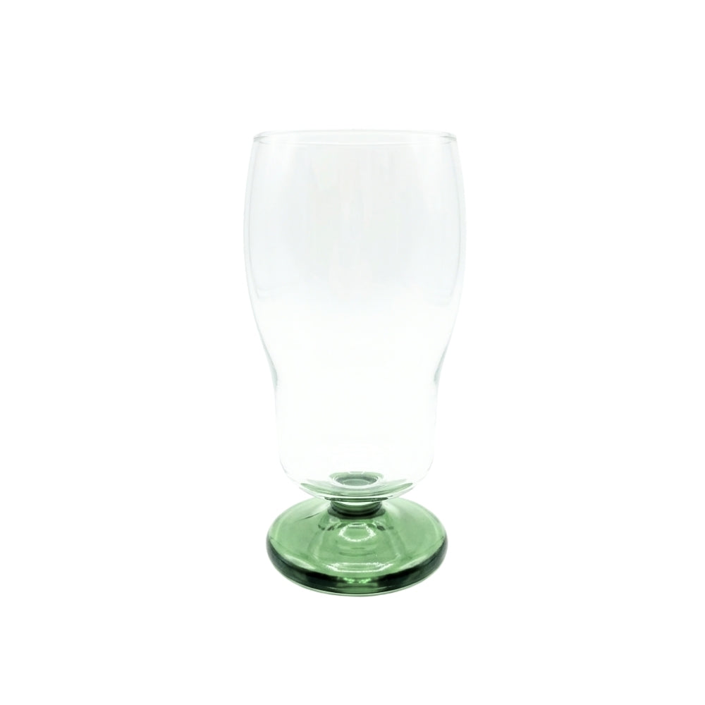 Copo de vidro com base verde 650ml para servir bebidas - Lolahome