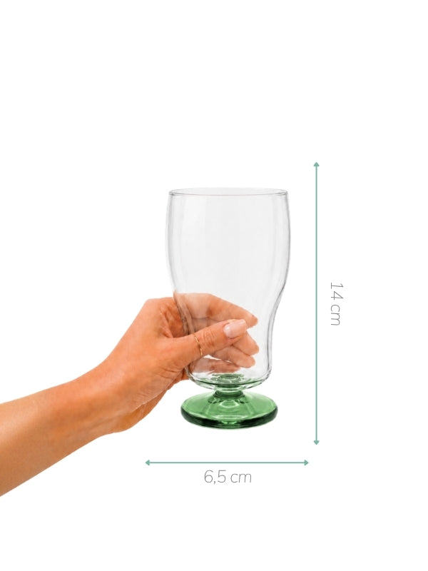 COPO DE VIDRO MARGOT VERDE 650ML