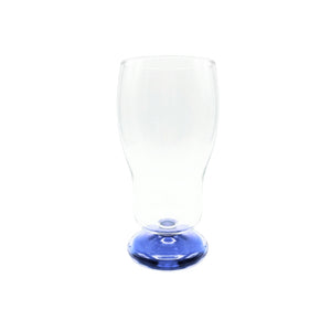 Copo de vidro com base azul 650ml para servir bebidas - Lolahome