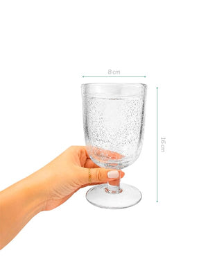 Copo Bubble em vidro transparente 550ml - frente