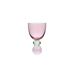 TAÇA DE VIDRO E CRISTAL GIOIA ROSA E VERDE 300ML