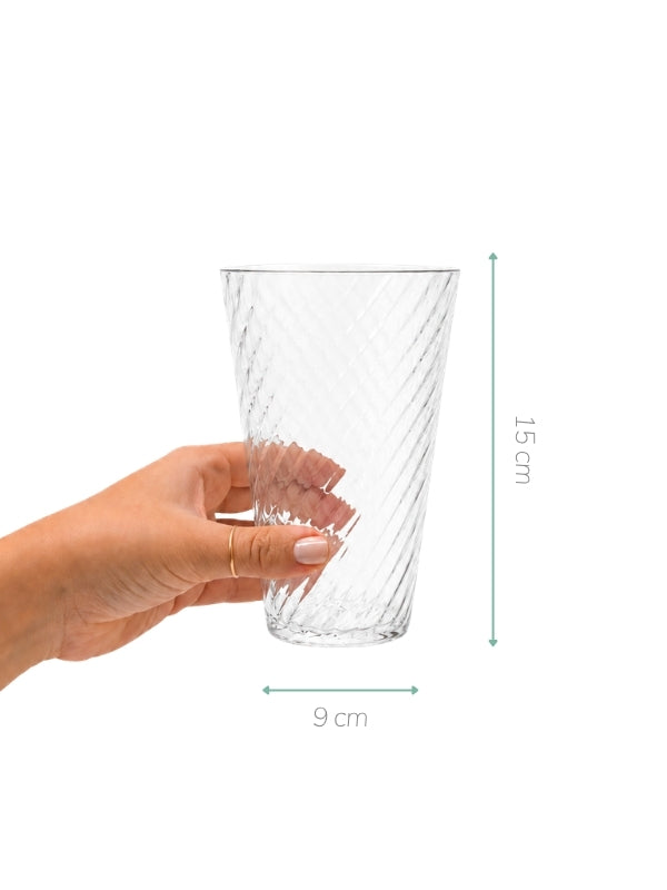 COPO ACRÍLICO WAVES TRANSPARENTE 590ML