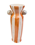 VASO CERÂMICA ARTESANAL LARANJA AGATAS 24cm (h)