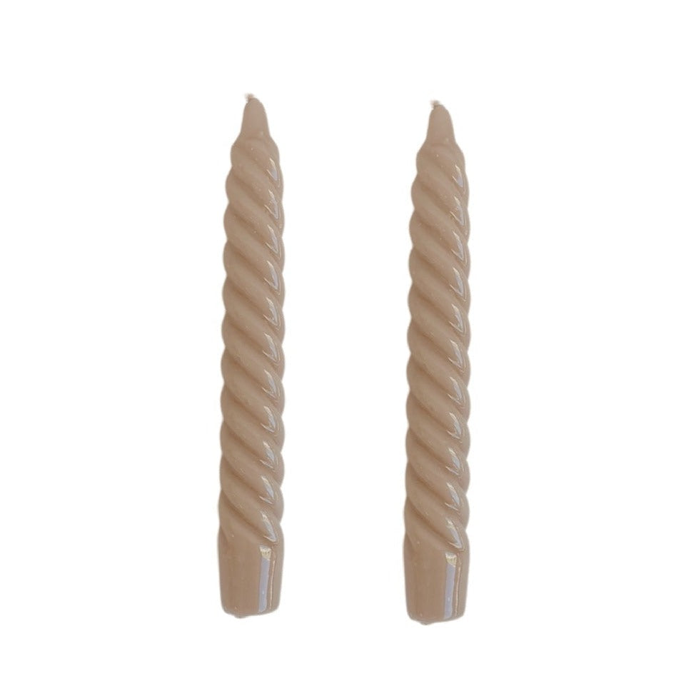 Vela para castiçal Twist Bold bege 18cm – Lolahome