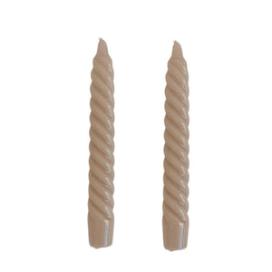 Vela para castiçal Twist Bold bege 18cm – Lolahome