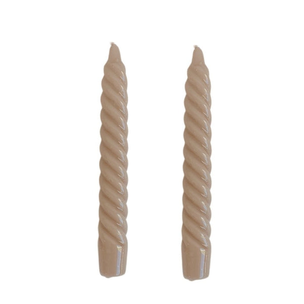 Vela para castiçal Twist Bold bege 18cm – Lolahome