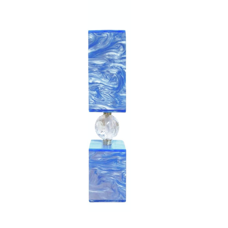 CASTIÇAL CRISTAL AZUL P 20 CM