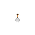 Castiçal em vidro transparente com 1 esfera incolor 11 cm