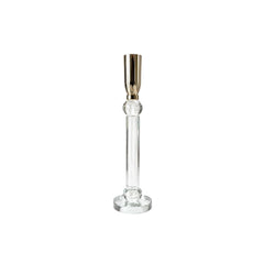CASTIÇAL EM VIDRO GLOW LINE G 23CM