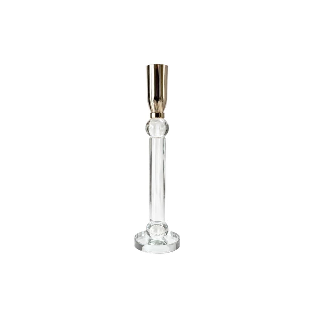 CASTIÇAL EM VIDRO GLOW LINE 26CM
