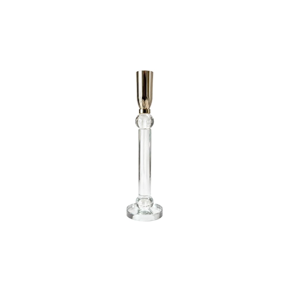 CASTIÇAL EM VIDRO GLOW LINE 23CM