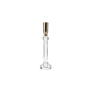 CASTIÇAL EM VIDRO GLOW LINE M 26CM