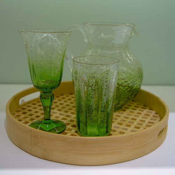 TAÇA DE ACRÍLICO DEGRADE VERDE FOLHA