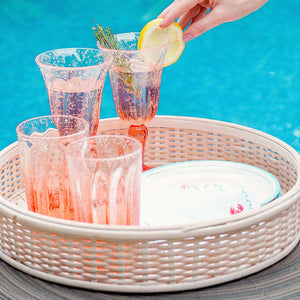 BANDEJA RATTAN MARFIM REDONDA M 36X7CM