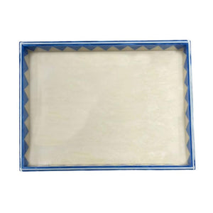 BANDEJA MOSAICO SOLARIS MARFIM E AZUL 33x23