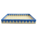 BANDEJA MOSAICO SOLARIS MARFIM E AZUL 33X23CM