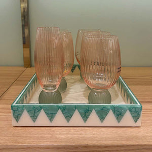 BANDEJA MOSAICO SOLARIS MARFIM E VERDE 33x23