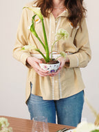 Bowl de porcelana branca com estampa floral delicada da coleção Flowerscape