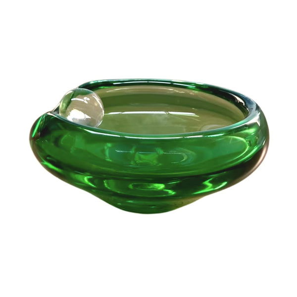 Bowl artesanal em Cristal Murano verde claro, 15x7cm, desenvolvido no Brasil pela Lolahome