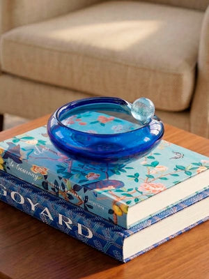 Bowl artesanal em Cristal Murano verde escuro, 15x7cm, desenvolvido no Brasil pela Lolahome