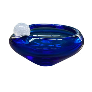 Bowl artesanal em Cristal Murano azul escuro, 15x7cm, desenvolvido no Brasil pela Lolahome