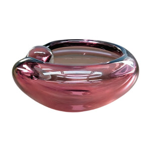 Bowl artesanal em Cristal Murano rosa, 15x7cm, desenvolvido no Brasil pela Lolahome