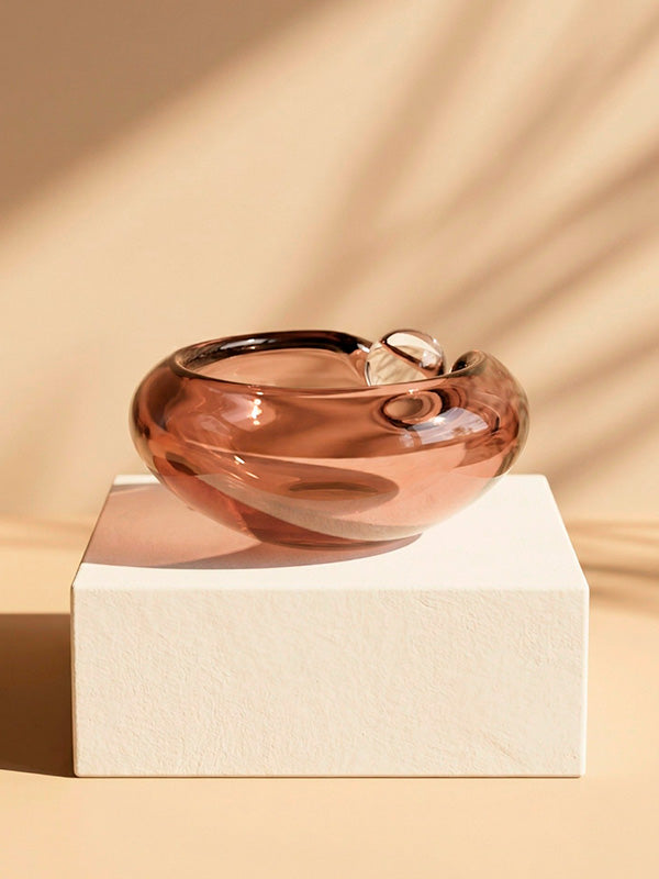 Bowl artesanal em Cristal Murano rosa, 15x7cm, desenvolvido no Brasil pela Lolahome