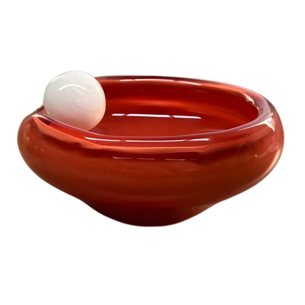 Bowl artesanal em Cristal Murano âmbar, 15x7cm, desenvolvido no Brasil pela Lolahome