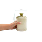 Pote de ônix natural 15cm vista em detalhe mostrando os veios exclusivos da pedra – Lolahome