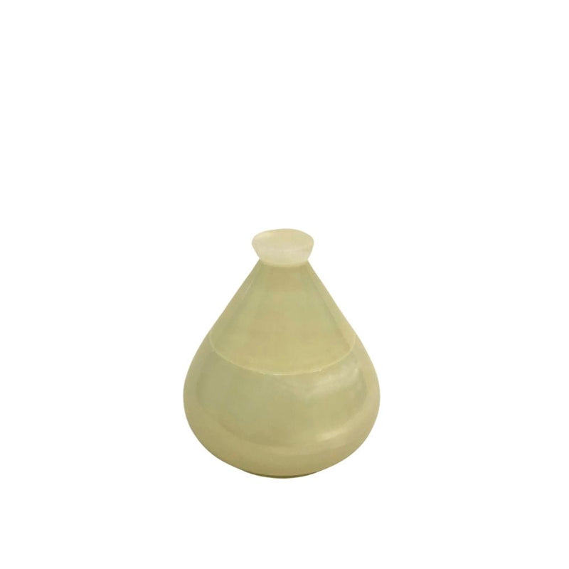 Bomboniere de ônix formato gota 12cm vista frontal sobre fundo claro – Lolahome