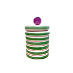 POTE CERÂMICA ARTESANAL COM ÁGATA VERDE 15CM