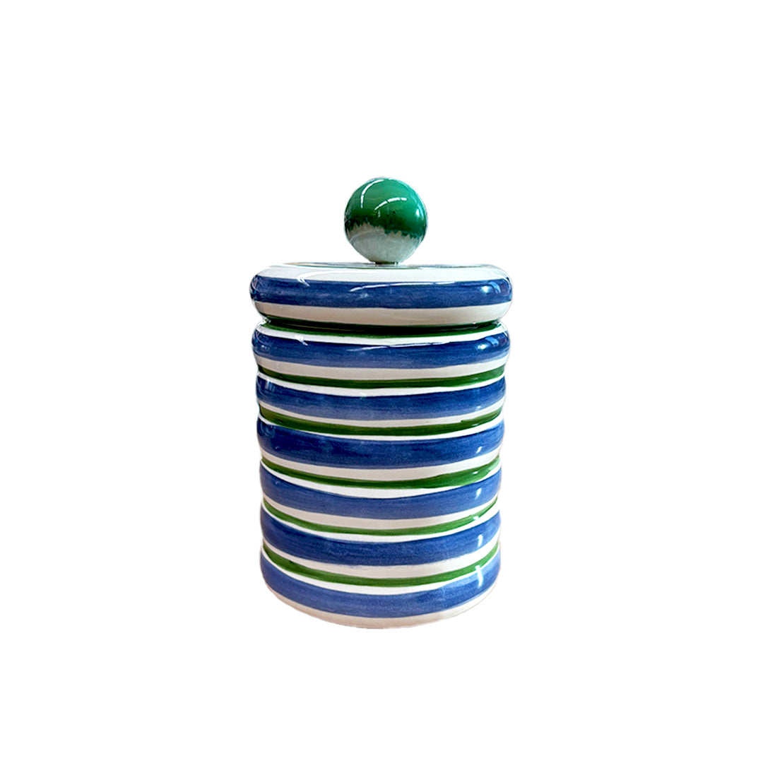 Pote de cerâmica ágata azul Lolahome