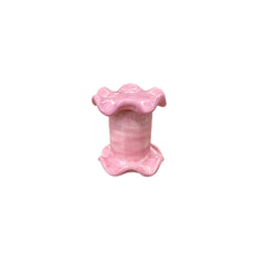 AÇUCAREIRO CERÂMICA ARTESANAL BABADO ROSA