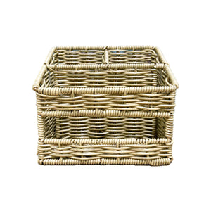 PORTA TALHERES RAÍZES EM FIBRA BEGE