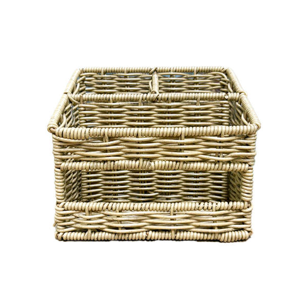 PORTA TALHERES RAÍZES EM FIBRA BEGE