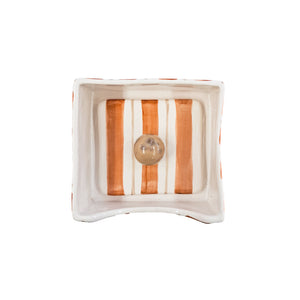 PORTA GUARDANAPO CERÂMICA AGATA LARANJA