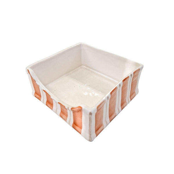 PORTA GUARDANAPO CERÂMICA AGATA LARANJA