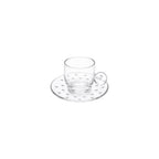 XÍCARA E PIRES EM VIDRO FIZZ TRANSPARENTE 120ML