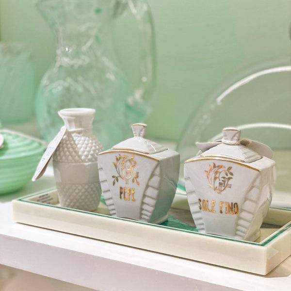 DUPLA SALE E PEPE PORCELANA VINTAGE