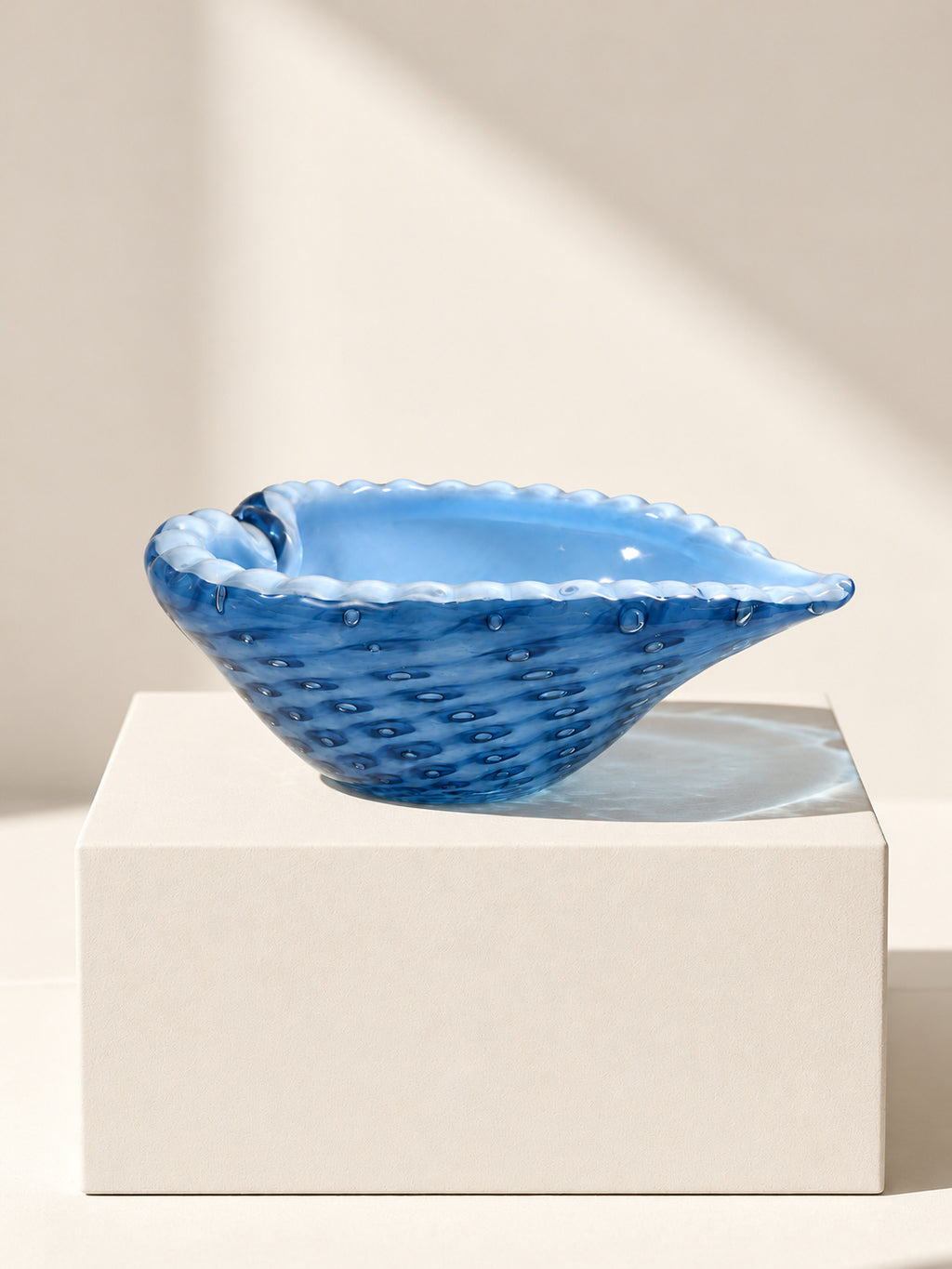 Bowl de Murano Coração Cuore Azul 15x16cm