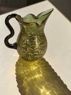 Jarra de Murano Donatella Verde com Ouro 19x22cm