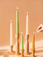 VELAS PARA CASTIÇAL CÔNICA VERDE CLARO  18 CM - 02 UNIDADES