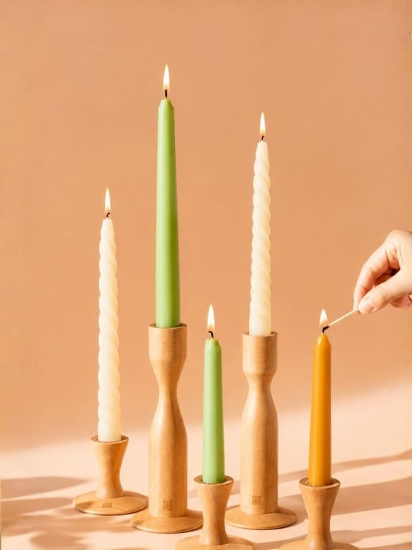VELAS PARA CASTIÇAL CÔNICA LARANJA 18 CM - 02 UNIDADES